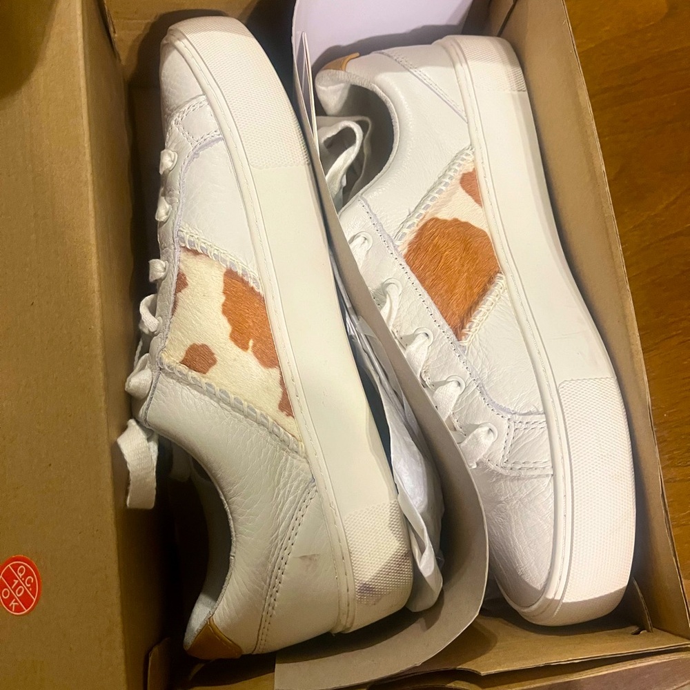 Cow print UGG sneakers